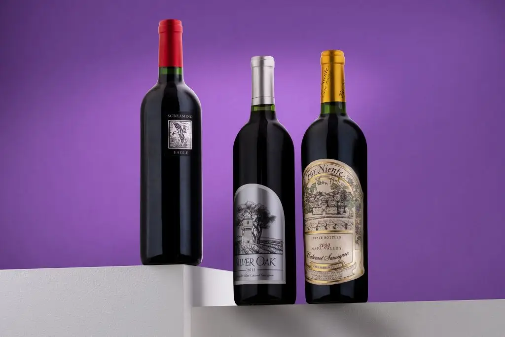 3 wines shot for the Wine Auctioneer